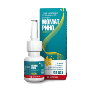 Момат Рино спрей назальный дозированный 50мкг/доза флакон 120 доз
