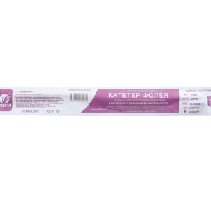 Катетер Фолея Inekta 2-х ходовый однократного применения латексный с силиконовым покрытием CH/FR 24 ML30 длина 400мм №10