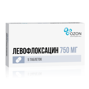 Левофлоксацин таблетки покрытые плёночной оболочкой 750мг №5