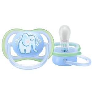 Авент ultra air пустышка силиконовая 0-6месяцев SCF086/01 с футляром №1