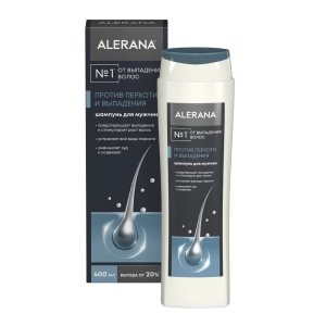 Алерана шампунь для мужчин 2в1 против перхоти и выпадения 400мл