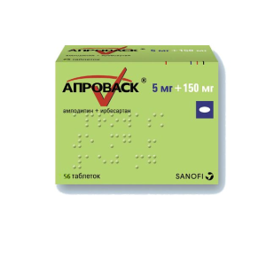 Апроваск таблетки покрытые плёночной оболочкой 5мг+150мг №56