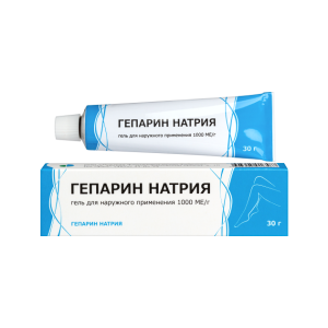 Гепарин натрия гель для наружного применения 1000МЕ/г туба 30г