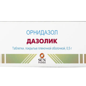 Дазолик таблетки покрытые оболочкой 500мг №10