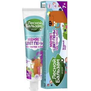Лесной бальзам Ягодный взрыв детская зубная паста 7+ туба 50мл 