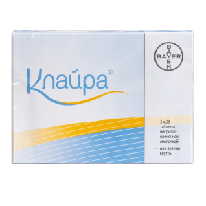 Клайра таблетки покрытые плёночной оболочкой №28х3