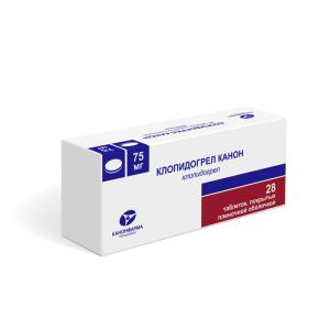 Клопидогрел Канон таблетки покрытые пленочной оболочкой 75 мг №28