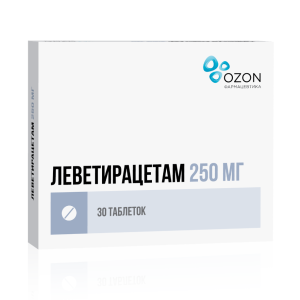 Леветирацетам таблетки покрытые плёночной оболочкой 250мг №30