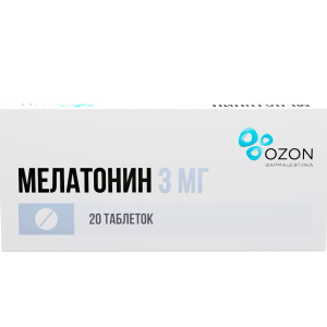 Мелатонин таблетки покрытые плёночной оболочкой 3мг №20