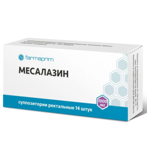 Месалазин суппозитории ректальные 1000мг №14