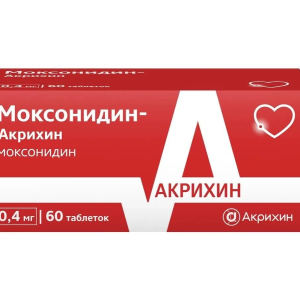 Моксонидин-Акрихин таблетки покрытые пленочной оболочкой 0,4мг №60
