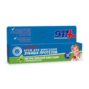 911 мостаден крем для фиксации зубных протезов 40мл