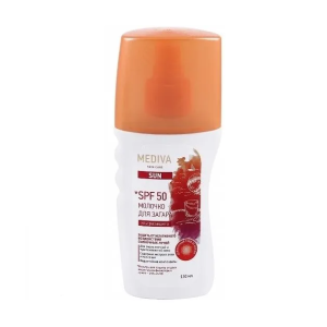Медива Sun молочко для загара SPF50 флакон 150мл