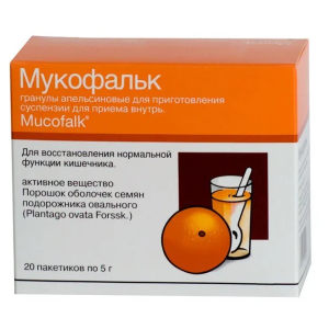 Мукофальк гранулы для приготовления суспензии для приёма внутрь апельсиновые пакетики 5г №20