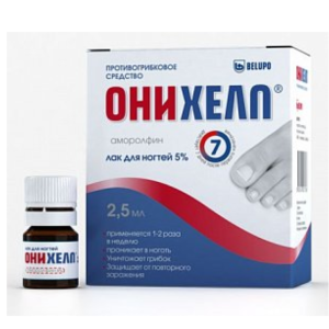 Онихелп лак для ногтей 5% флакон 2,5мл