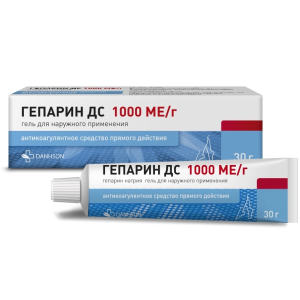 Гепарин ДС гель для наружного применения 1000МЕ/г туба 30г