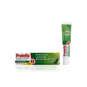 Протефикс Алоэ Вера крем фиксирующий для зубная протезов экстра сильный туба 40мл/47 г