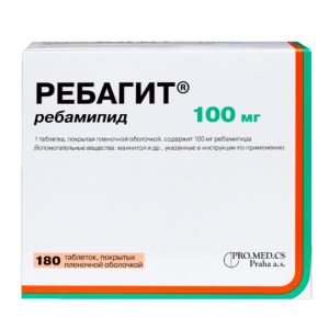 Ребагит таблетки покрытые плёночной оболочкой 100мг №180