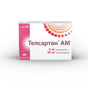 Телсартан АМ таблетки 5мг+40мг №28