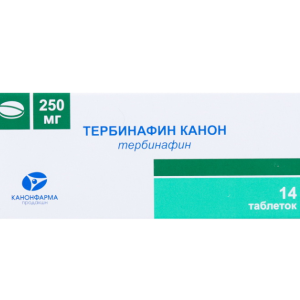 Тербинафин Канон таблетки 250мг №14