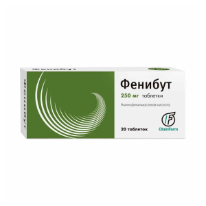 Фенибут таблетки 250мг №20 