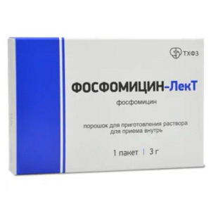 Фосфомицин-ЛекТ порошок для приготовления раствора для приёма внутрь 3г пакет 8г №1