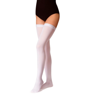 Чулки медицинские компрессионные антиэмболические без мыска I класса компрессии белые Hospital 0403 рост 1 размер 4