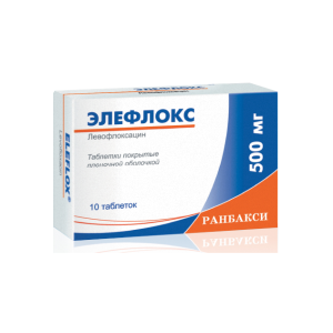 Элефлокс таблетки покрытые плёночной оболочкой 500мг №10