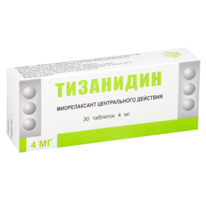 Тизанидин таблетки 4мг №30