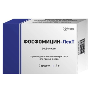 Фосфомицин-ЛекТ порошок для приготовления раствора для приёма внутрь 3г пакет 8г №2