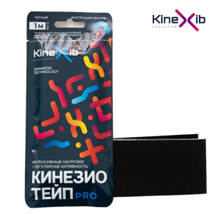 Кинексиб Кинезио тейп PRO бинт нестерильный адгезивный восстанавливающий черный 1мх5см