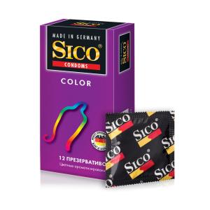 Sico Colour цветные ароматизированные презервативы №12