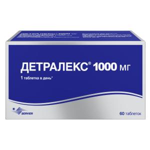 Детралекс таблетки покрытые пленочной оболочкой 1000мг №60