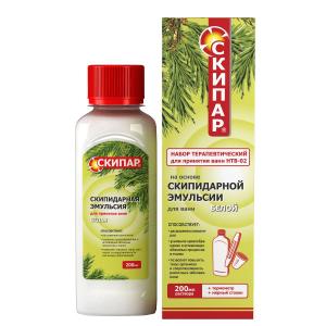 Скипар набор терапевтический для принятия ванн НТВ-02 эмульсия для ванн белая флакон 200мл