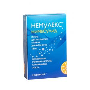 Немулекс гранулы для приготовления суспензии для приёма внутрь 100мг пакетики 2г №4
