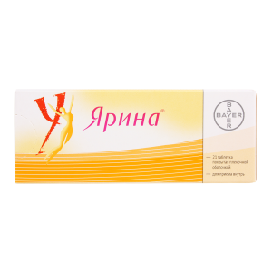 Ярина таблетки покрытые плёночной оболочкой 3мг+0,03мг №21