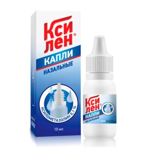 Ксилен капли назальные 0,1% флакон-капельница 10мл  (отпуск 6шт)