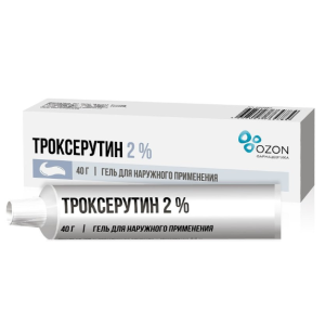 Троксерутин гель для наружного применения 2% туба 40г 