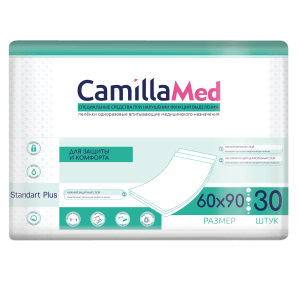 CamillaMed Standart Plus одноразовые впитывающие пеленки 60х90см №30