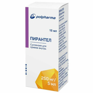 Пирантел суспензия для приёма внутрь 250мг/5мл флакон 15мл