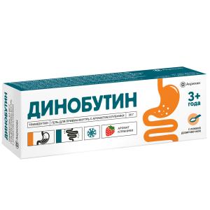 Динобутин гель для приема внутрь с ароматом клубники 8,9мг/г туба 30г 