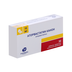 Аторвастатин Канон таблетки покрытые плёночной оболочкой 10мг №30