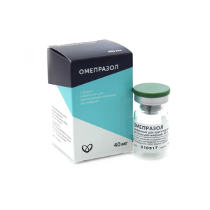 Омепразол лиофилизат для приготовления раствора для инфузий 40мг флакон №1