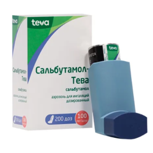 Сальбутамол-Тева аэрозоль для ингаляций дозированный 100мкг/доза флакон 200доз