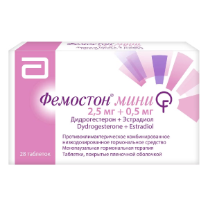 Фемостон конти таблетки покрытые пленочной оболочкой 5мг+1мг №28