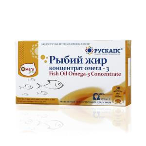 Рыбий жир концентрат омега-3 Омегадети капсулы 500мг №30