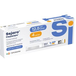 Седжаро раствор для подкожного введения 12,5мг/доза шприц-ручка 2,4мл №1 + игла №4