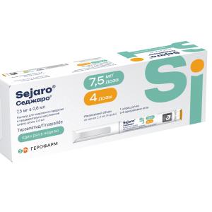 Седжаро раствор для подкожного введения 7,5мг/доза шприц-ручка 2,4мл №1 + игла №4