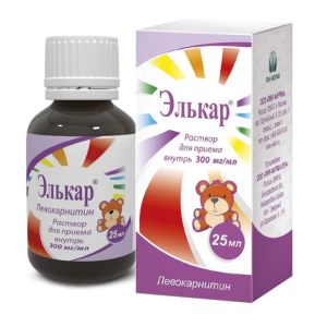 Элькар раствор для приема внутрь 300мг/мл флакон с крышкой-капельницей 25мл 