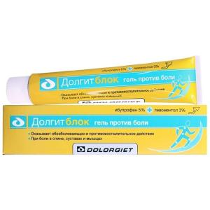 Долгитблок гель для наружного применения 5%+3% туба 150г